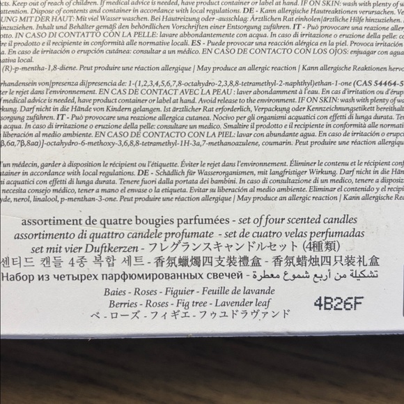 New! Diptyque Box Set of 4 scented Candles - Picture 5 of 9